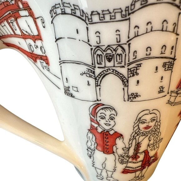 Villeroy & Boch 1748 Right Twisted Handle Coffee Mug Cup Landmarks Koln Germany - Picture 6 of 11